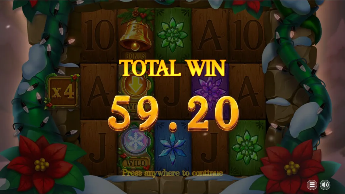 Tampilan visual slot Holly dengan tema hutan musim dingin yang nyaman